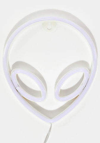 Cosmic Greetings Neon Alien Sign