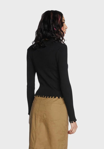 Totally Uninterested Cropped Sweater