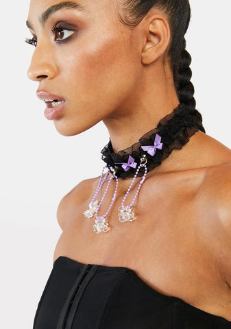 I'm Adored Lace Ruffle Choker
