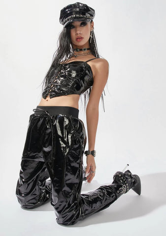 Bad Behavior Vinyl Corset Top