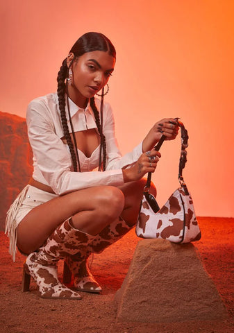 Round 'Em Up Cowhide Shoulder Bag