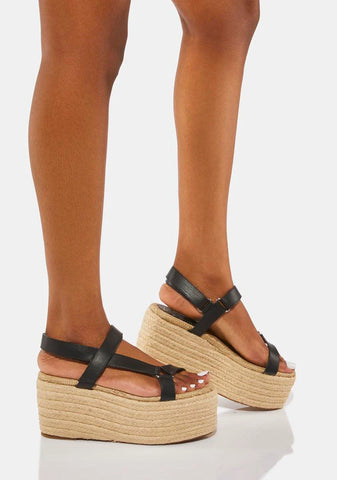 Black William Platform Sandals
