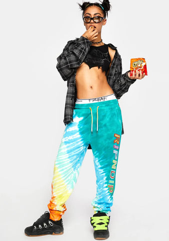 Teal Prisma Tie Dye Sweatpants