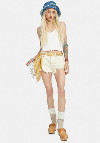 Loving Good Vibrations Denim Shorts