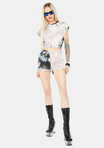 Adapting Fierce Tie Dye Muscle Sweatshirt Tee