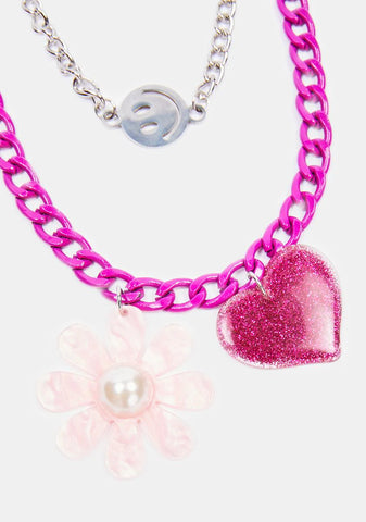 Love That Blooms Layered Chain Necklace