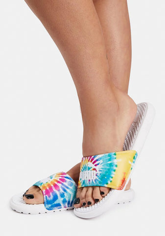 Bliss Cool Cat Tie Dye Slides