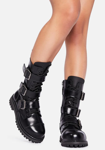 Riot-12BK Unisex Ankle Boots