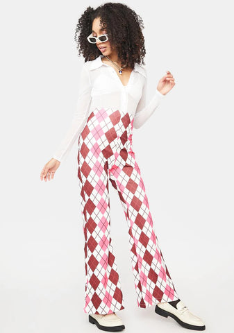 Sweet Could Be The One Argyle Pants