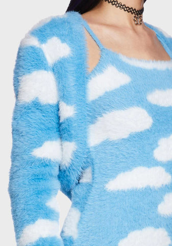 Lucy In The Sky Cloud Print Dress Set