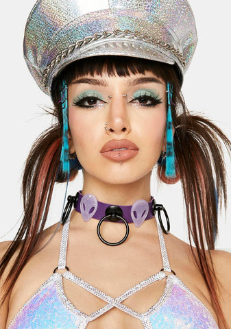 Violet Earth Is Boring O-Ring Choker