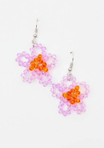 Iris So Spring Beaded Daisy Earrings