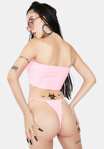 Cherub Pink Butterfly Bandeau Top