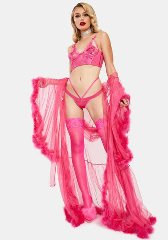 One On One Lace Bustier Lingerie Set