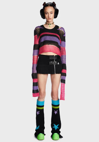 Crave Chaos Striped Sweater