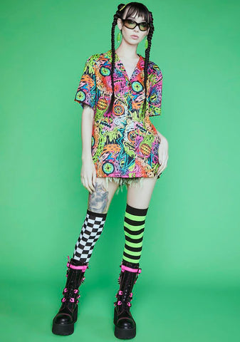 Lost In Space Oversized Button Up Shirt