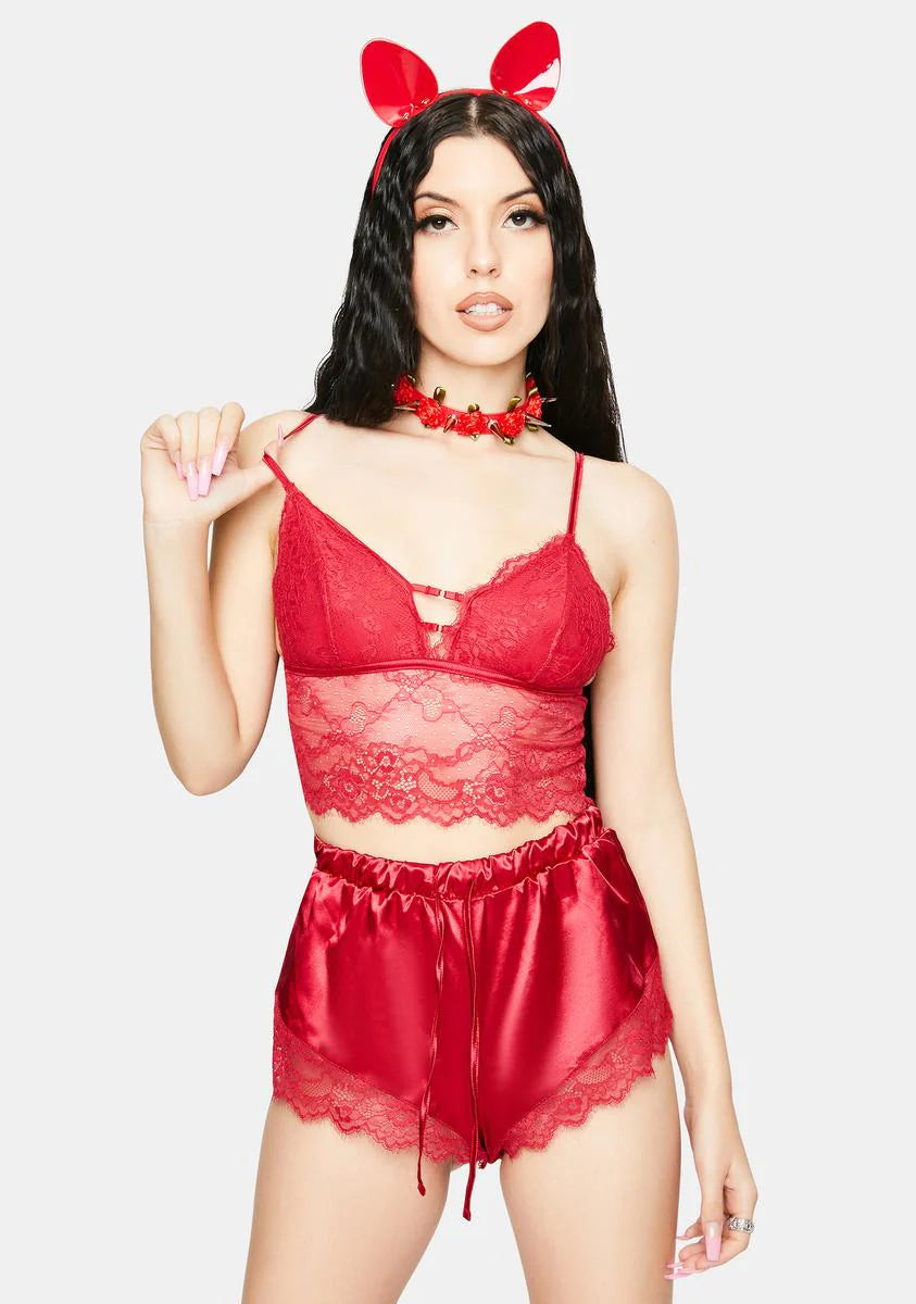Love Demure Hour Lace Lingerie Set