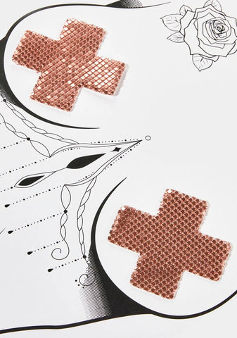 Pink Shiney Hiney Iridescent Rhinestone Pasties And Panty Set