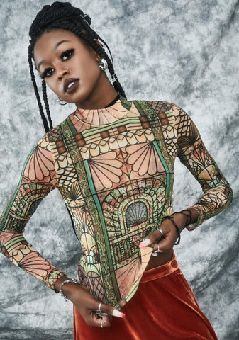 Malice Palace Mock Neck Top