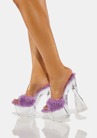 Purple Xavia Platform Heels