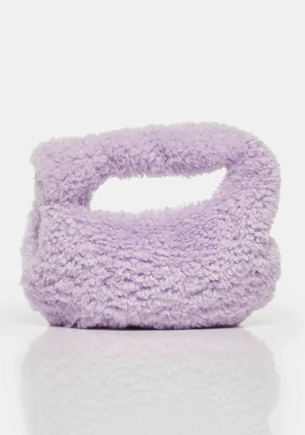 Lilac The Lyra Fluffy Mini Handbag