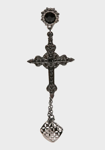 Let Us Rejoice Cross Earrings