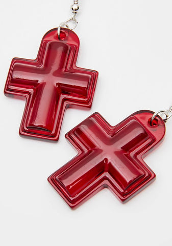 Scarlet Cross Tales Earrings