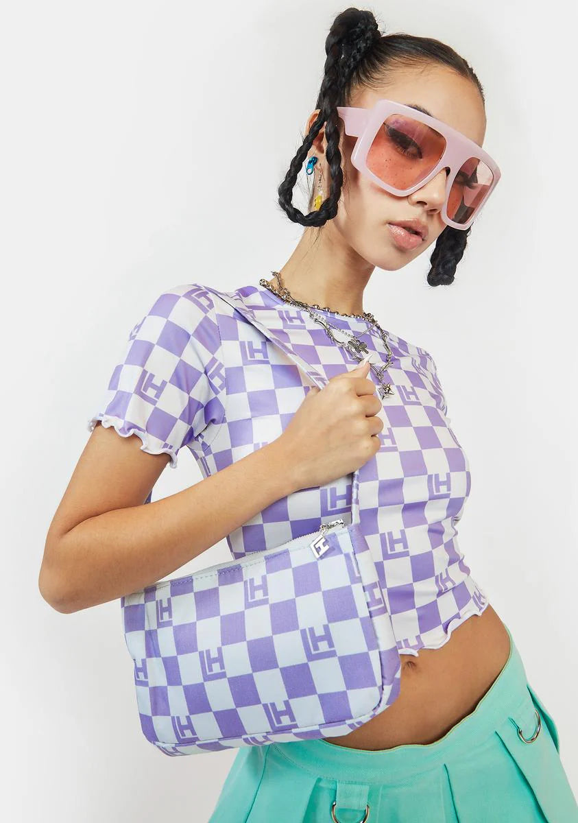 LH Vichy Checkered Baguette