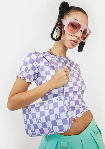 LH Vichy Checkered Baguette