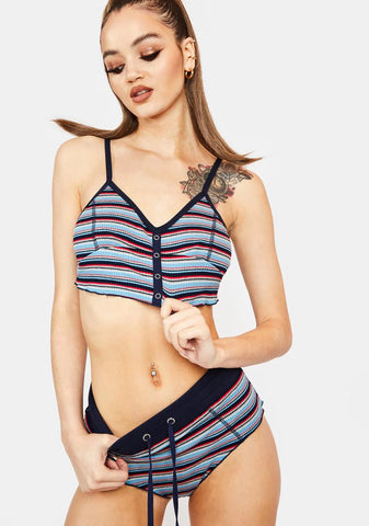 Raise The Bar Striped Lingerie Set