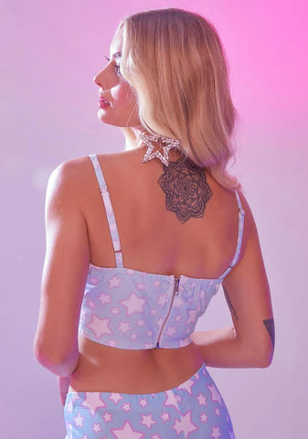 Dancing In Starlight Lace-Up Top