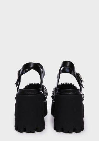 Undone Platform Heels