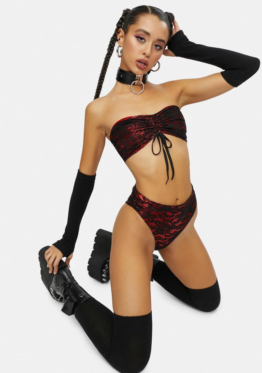 Hot Flash Lace Shorts Set