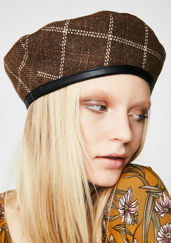 Came To Mind Plaid Beret