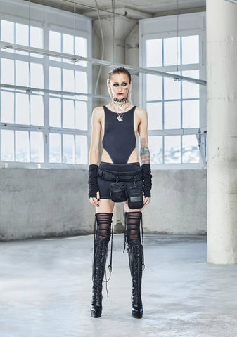 Bassline Contrast Stitch Mini Skirt