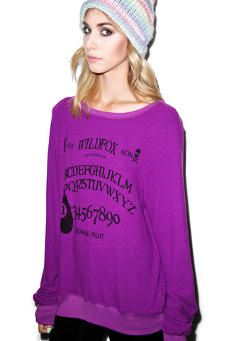Ouija Girl Baggy Beach Jumper - Light Purple