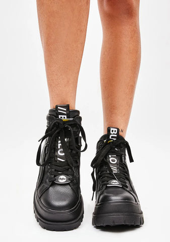 Black Aspha NC Mid Lace Up Sneakers