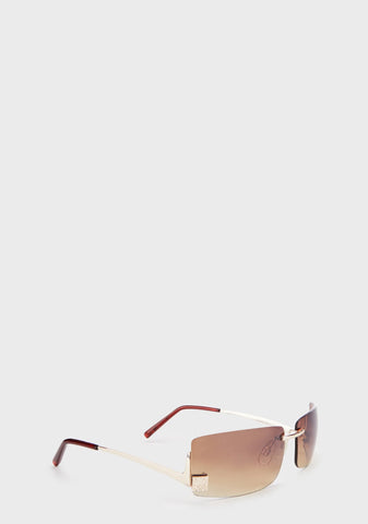 Century Oversized Sunglasses - Brown