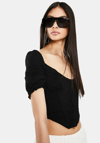 Black Sydney Corset Top