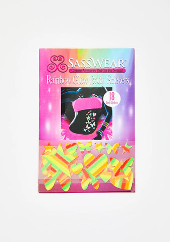 Blacklight Butterfly Body Stickers