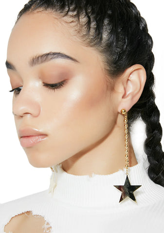 Shining Light Star Drop Earrings