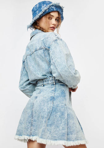 Chain Of Command Denim Mini Dress