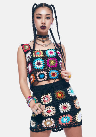 Hours Of Euphoria Crochet Skirt