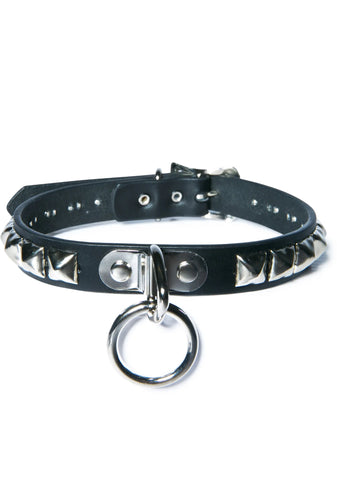 Big O Studded Choker - Silver
