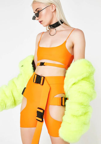 Agent Orange Buckle Shorts