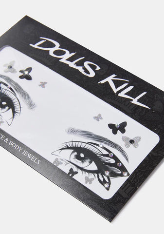 Midnight Metamorphosis Butterfly Face Stickers