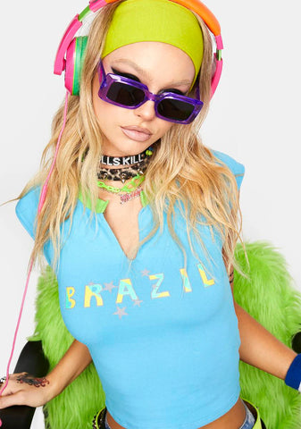 Grape Keep Up With Me Oversized Sunglasses