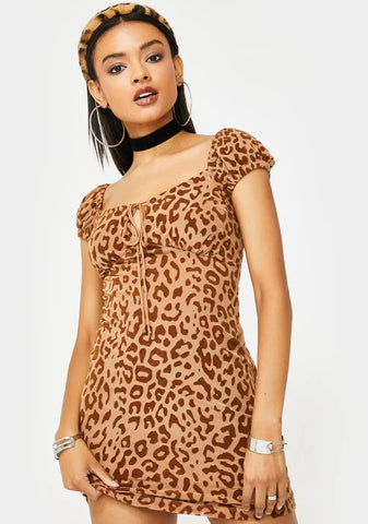 Tan Leopard Gala Dress
