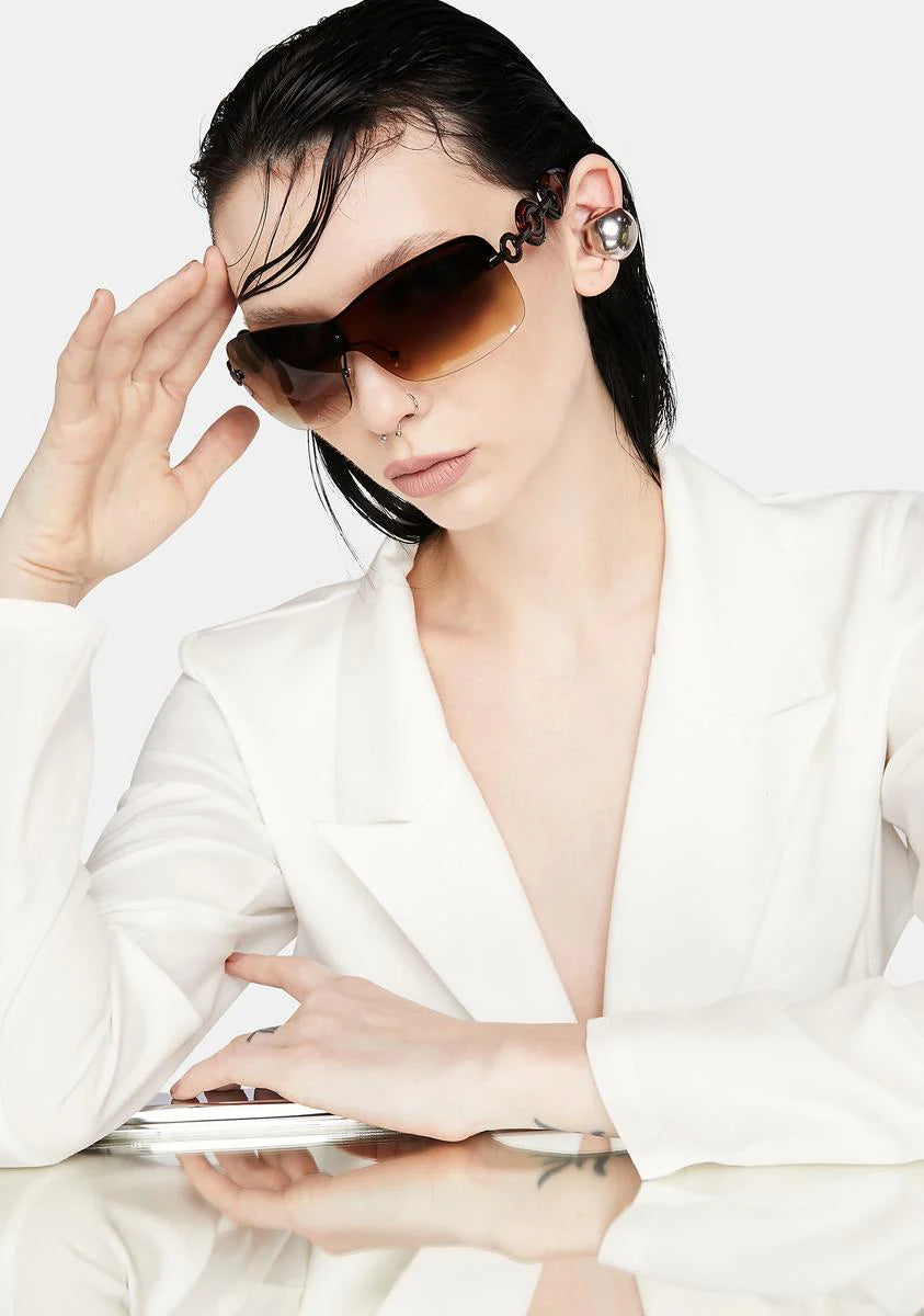 Chunk Tortoise Oversized Sunglasses