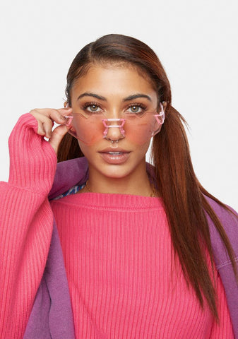 Pink Glitter Heart Speqz II Sunglasses